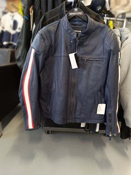 BMW Motorrad Schwabing Leather Jacket Blue XL