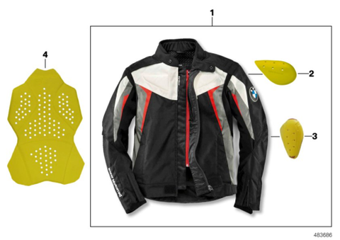 BMW Motorrad Race Jacket Size XXL Black/White/Red